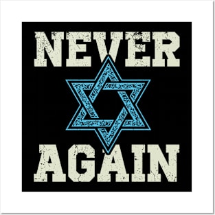 Never Again - Jewish Star of Davi Posters and Art